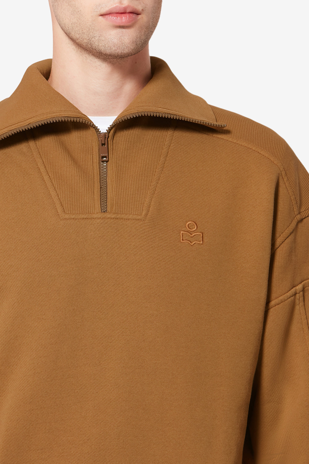 Malone cotton sweatshirt - Camel - Man - 3
