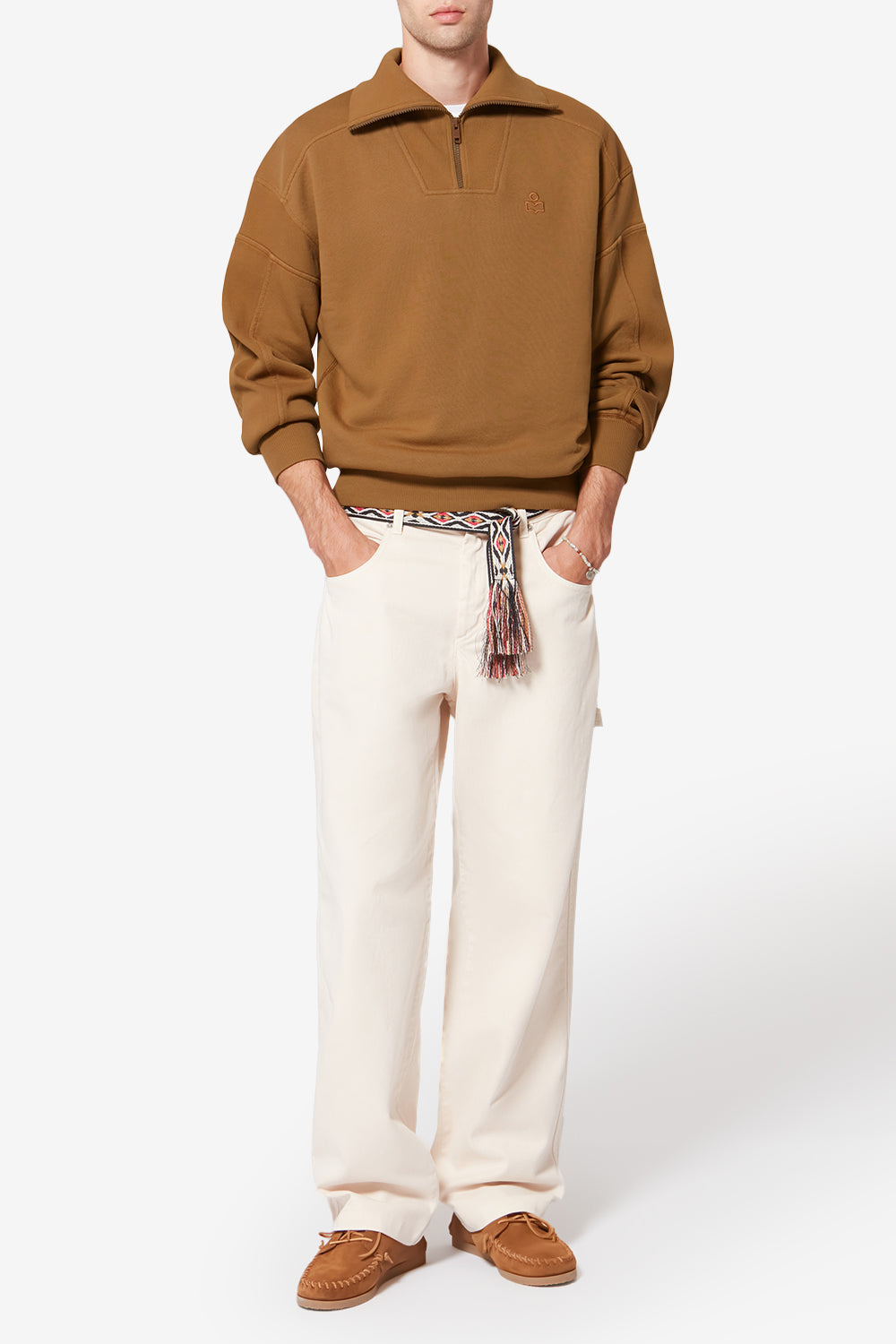 Malone cotton sweatshirt - Camel - Man - 2