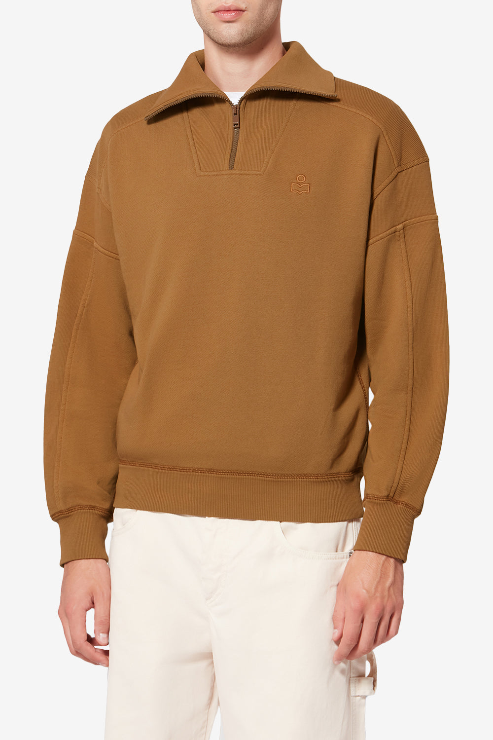 Malone cotton sweatshirt - Camel - Man - 4