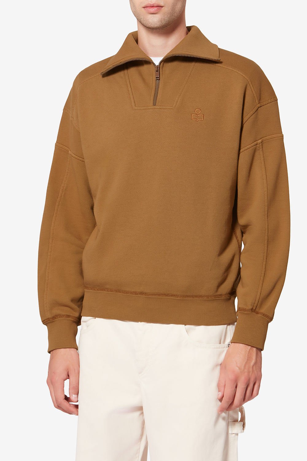 Sudadera malone de algodón - Camel - Man - 4