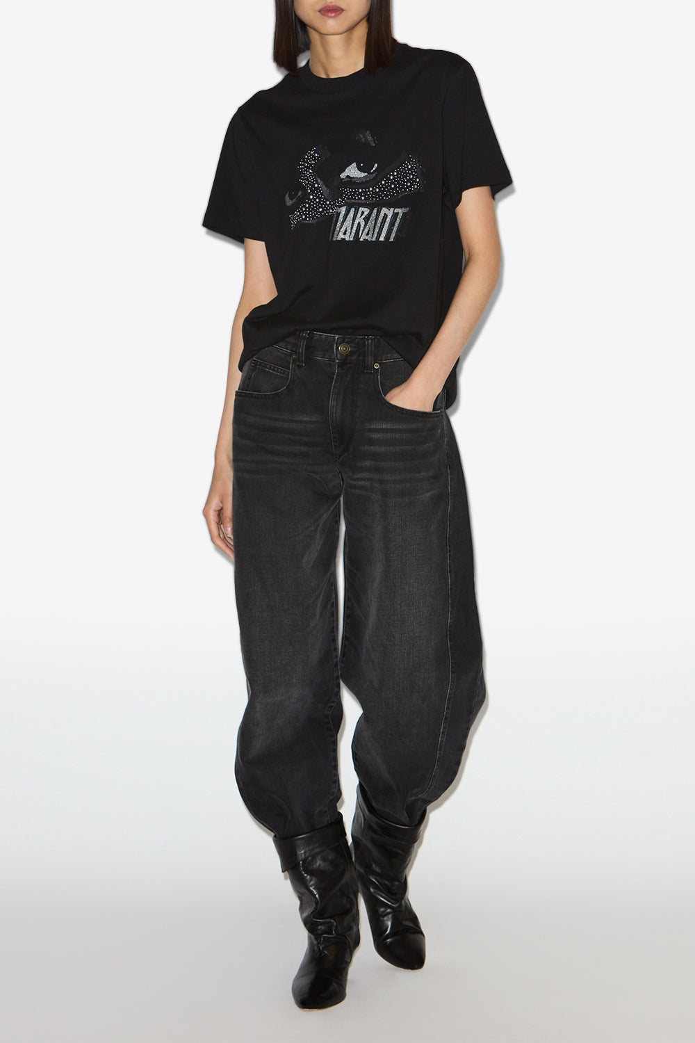 Zoeline printed t-shirt - Black - Woman - 2