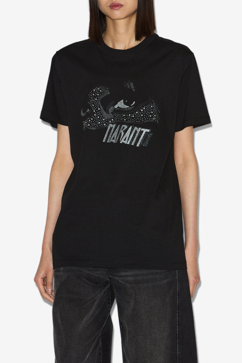 Zoeline printed t-shirt - Black - Woman - 4