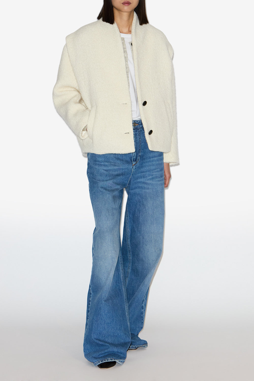 Drogo wool blend suit jacket - Ecru - Woman - 2