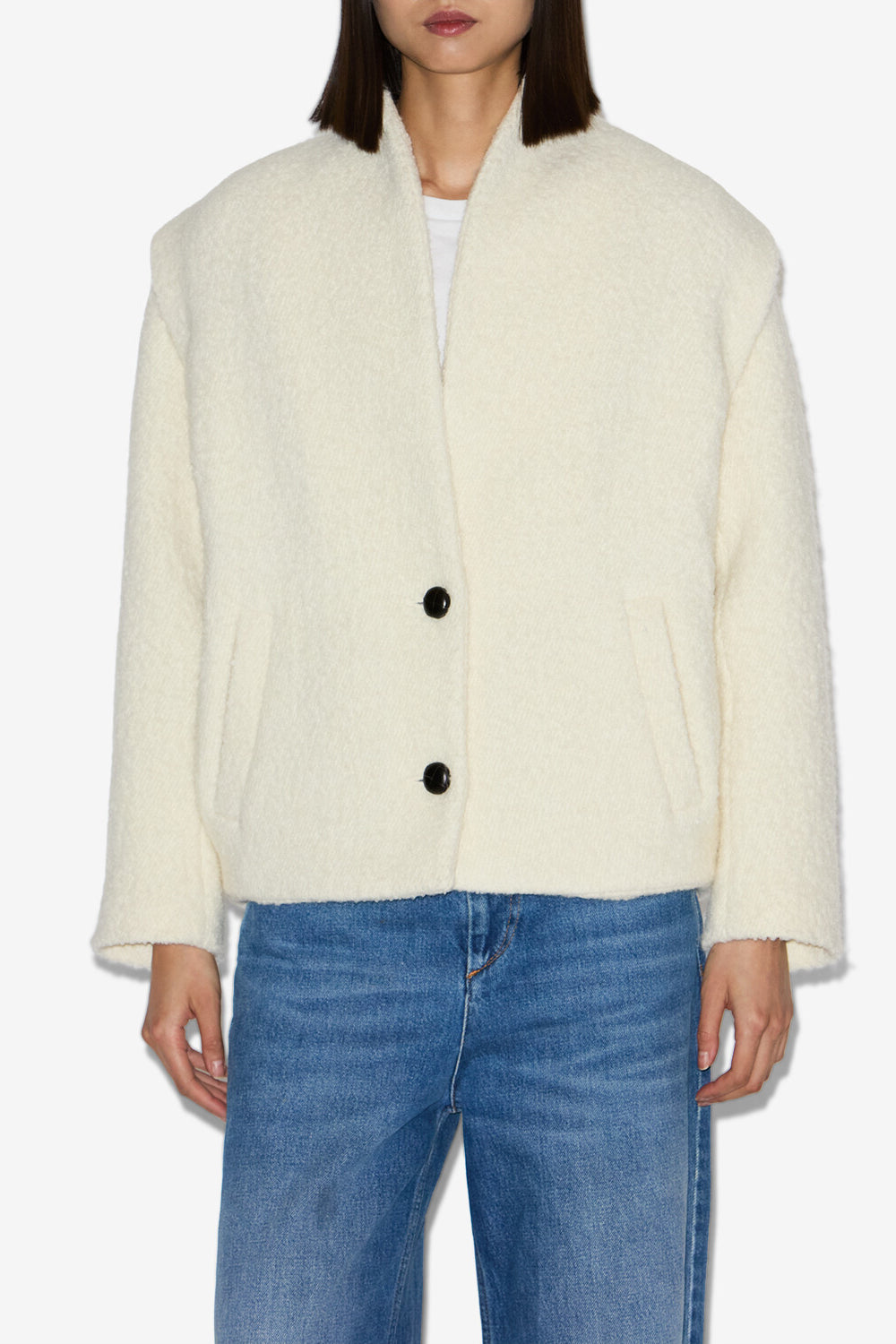 Drogo wool blend suit jacket - Ecru - Woman - 4