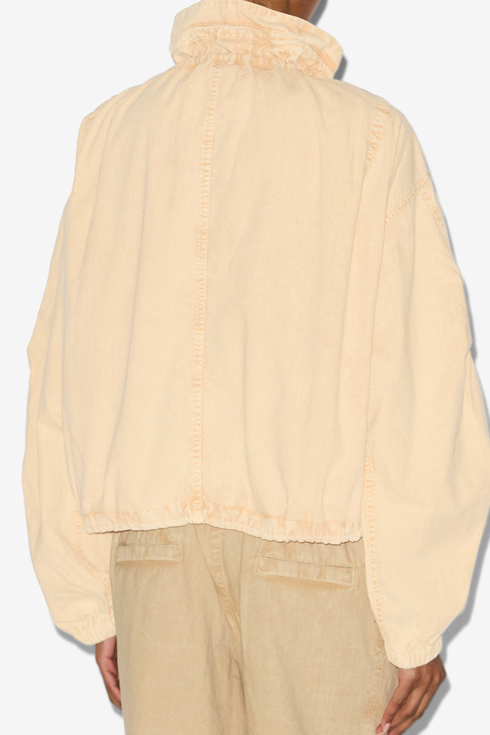 Plume short chambray jacket - Beige - Woman - 5