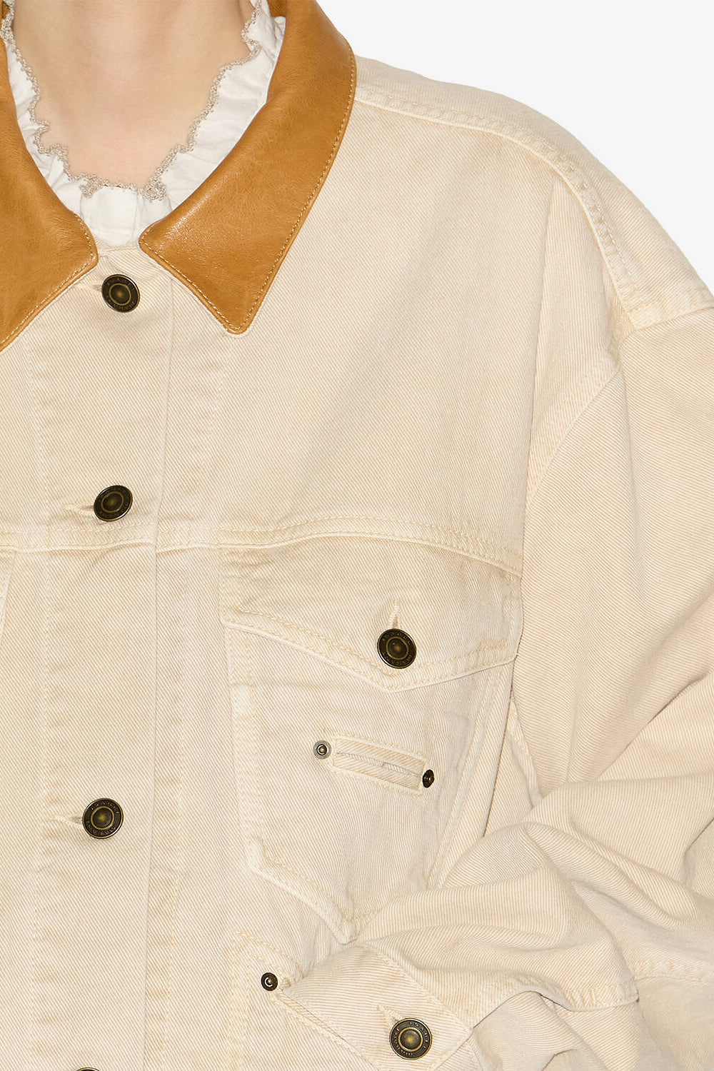 Veste petunia en denim - Écru - Woman - 3