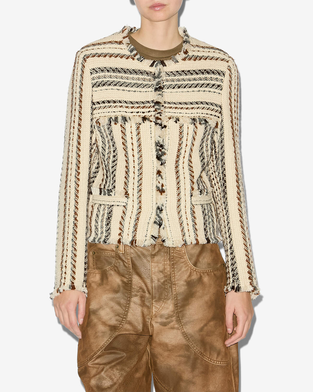 Izaria jacket Woman Ecru 5