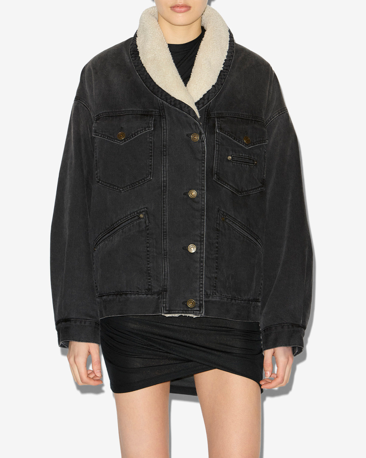 Veste pimia Woman Noir délavé 5