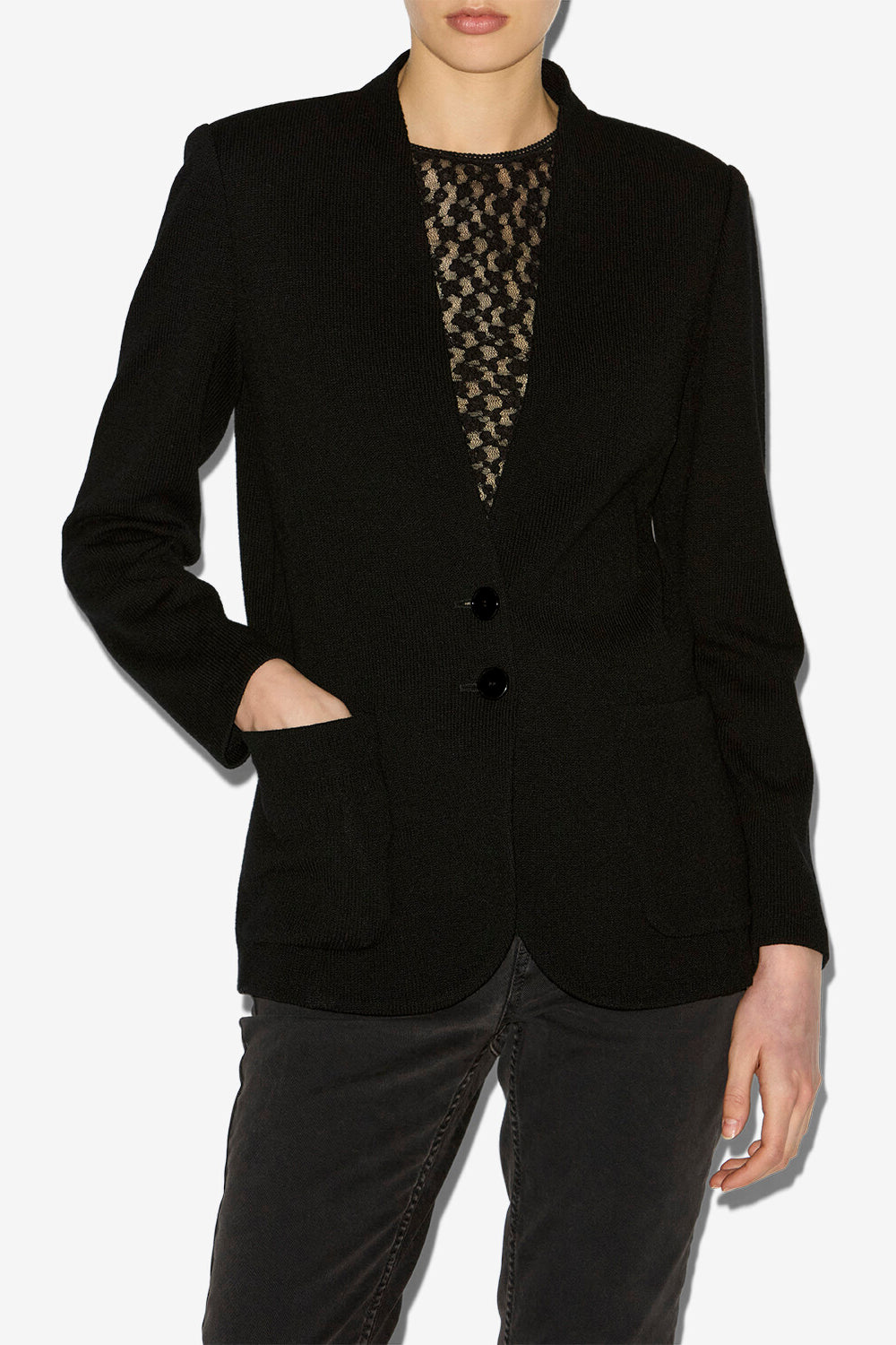 Olivia knit suit jacket - Black - Woman - 4