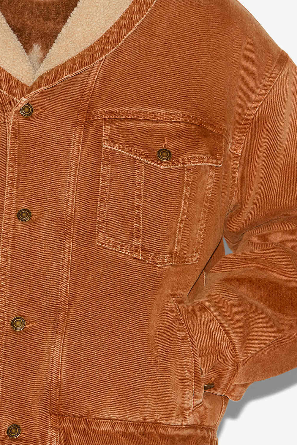 Jacke jackson aus denim und kunstpelz - Ochre - Man - 3