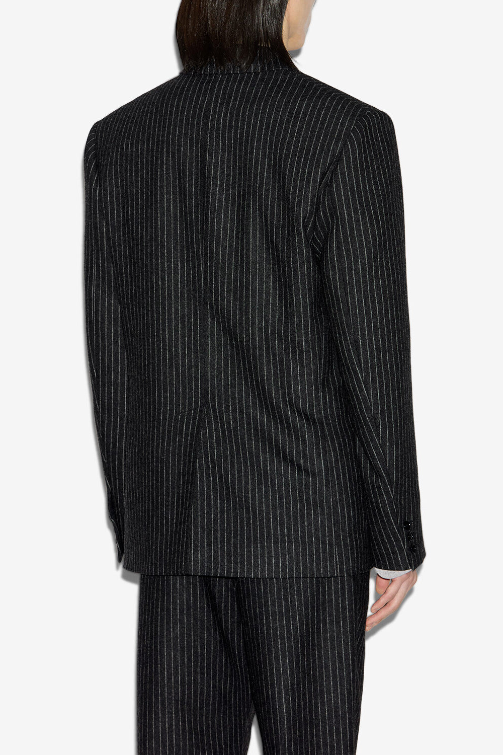 Freddie striped wool suit jacket - Anthracite - Man - 5