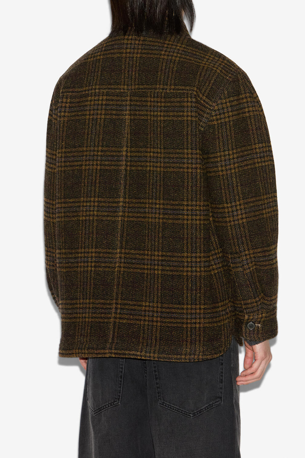 Kervey checkered virgin wool jacket - Khaki - Man - 5