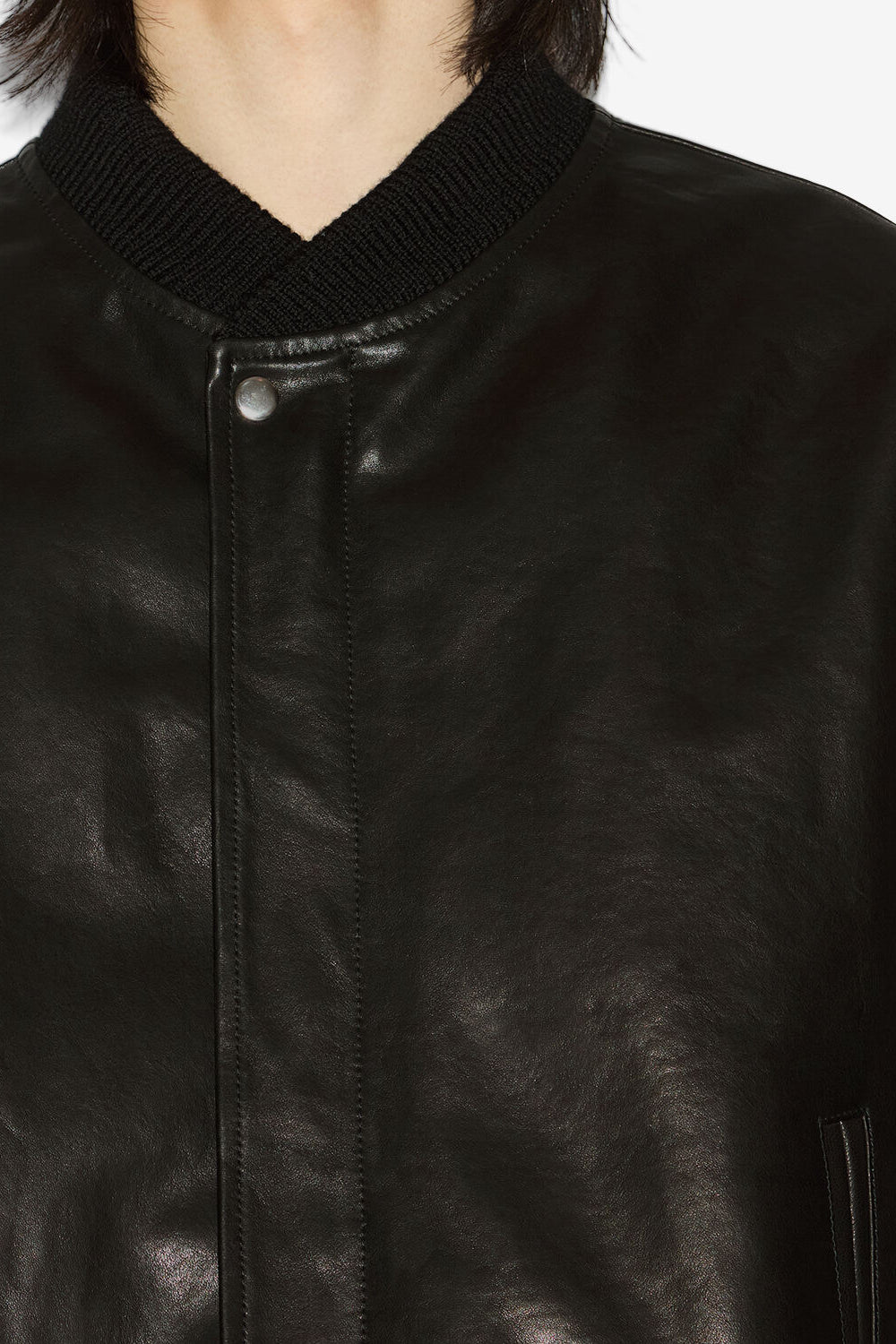 Blaike short leather jacket - Black - Man - 3