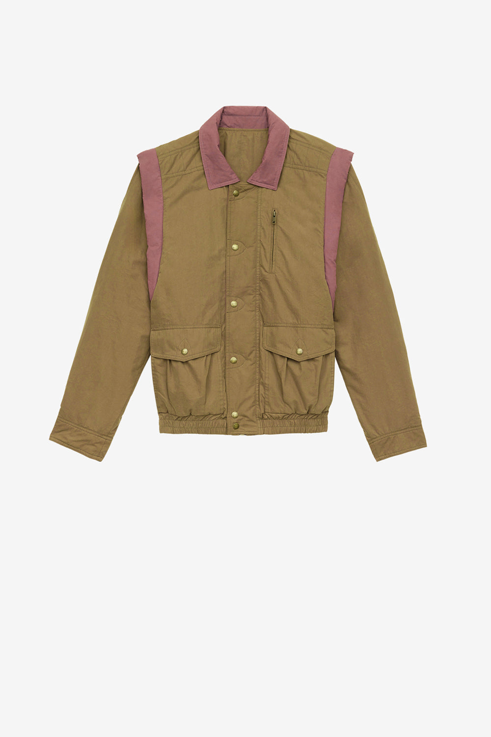 Dilwen plain-colored cotton jacket - Khaki - Man - 1