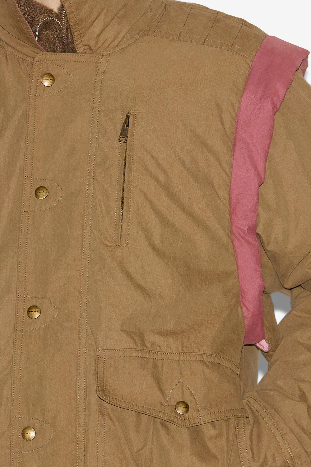 Dilwen plain-colored cotton jacket - Khaki - Man - 3