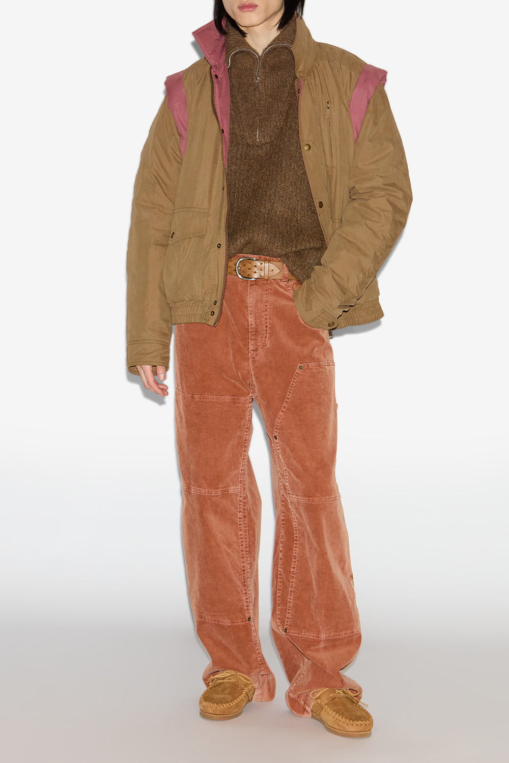 Dilwen plain-colored cotton jacket - Khaki - Man - 2