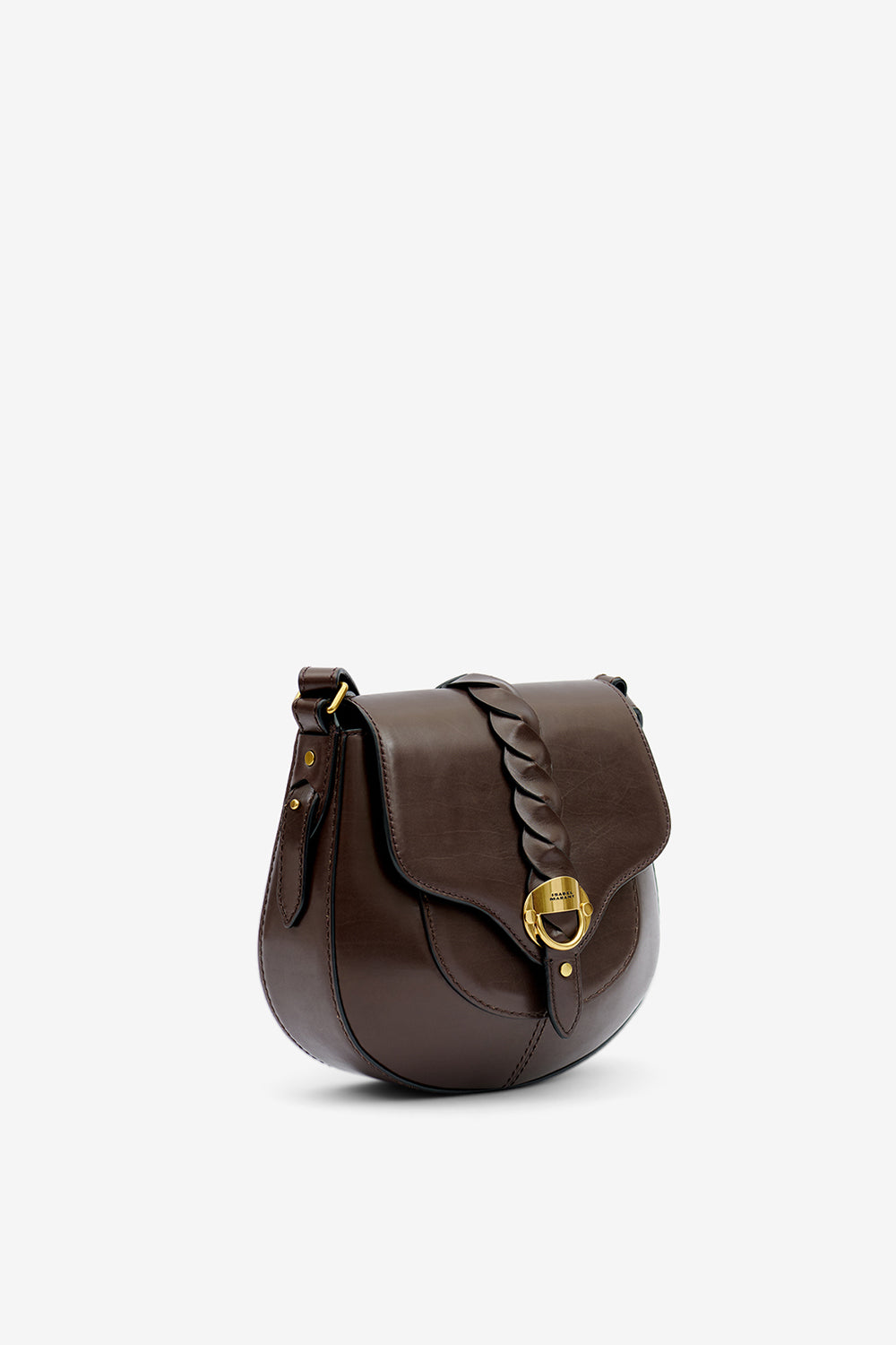 Altay small leather shoulder bag - Chocolate - Woman - 5