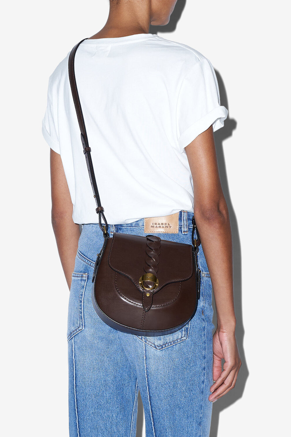 Altay small leather shoulder bag - Chocolate - Woman - 2