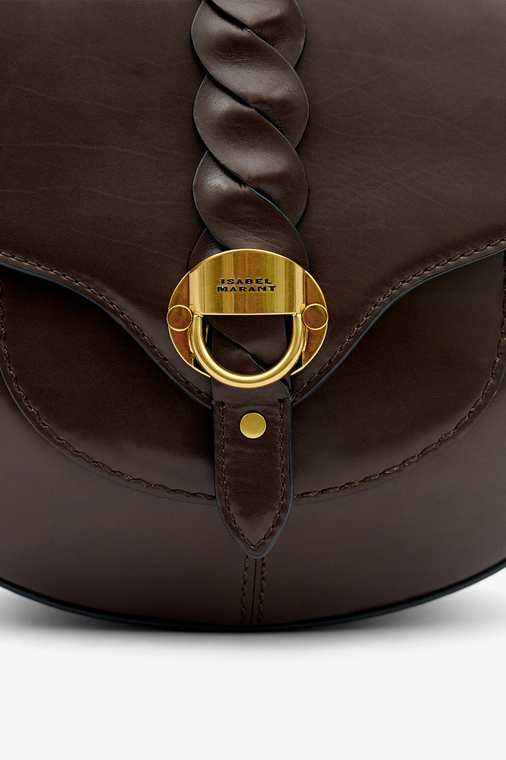 Altay small leather shoulder bag - Chocolate - Woman - 4