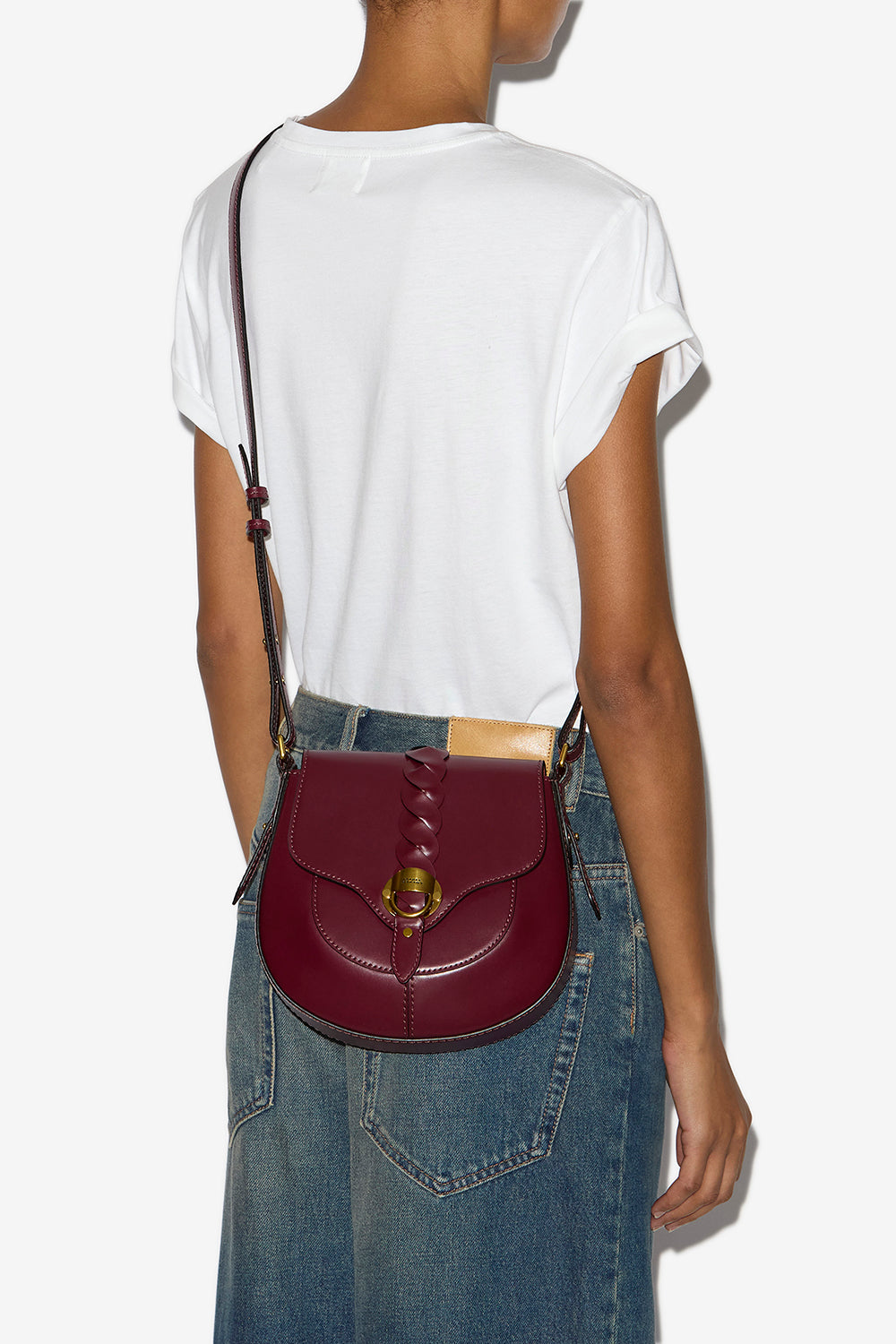 Altay small leather shoulder bag - Burgundy - Woman - 2