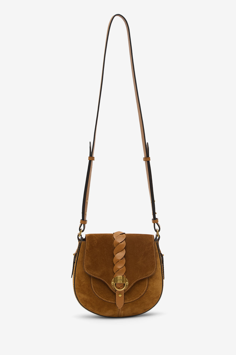 Altay small shoulder bag in suede leather - Cognac - Woman - 6