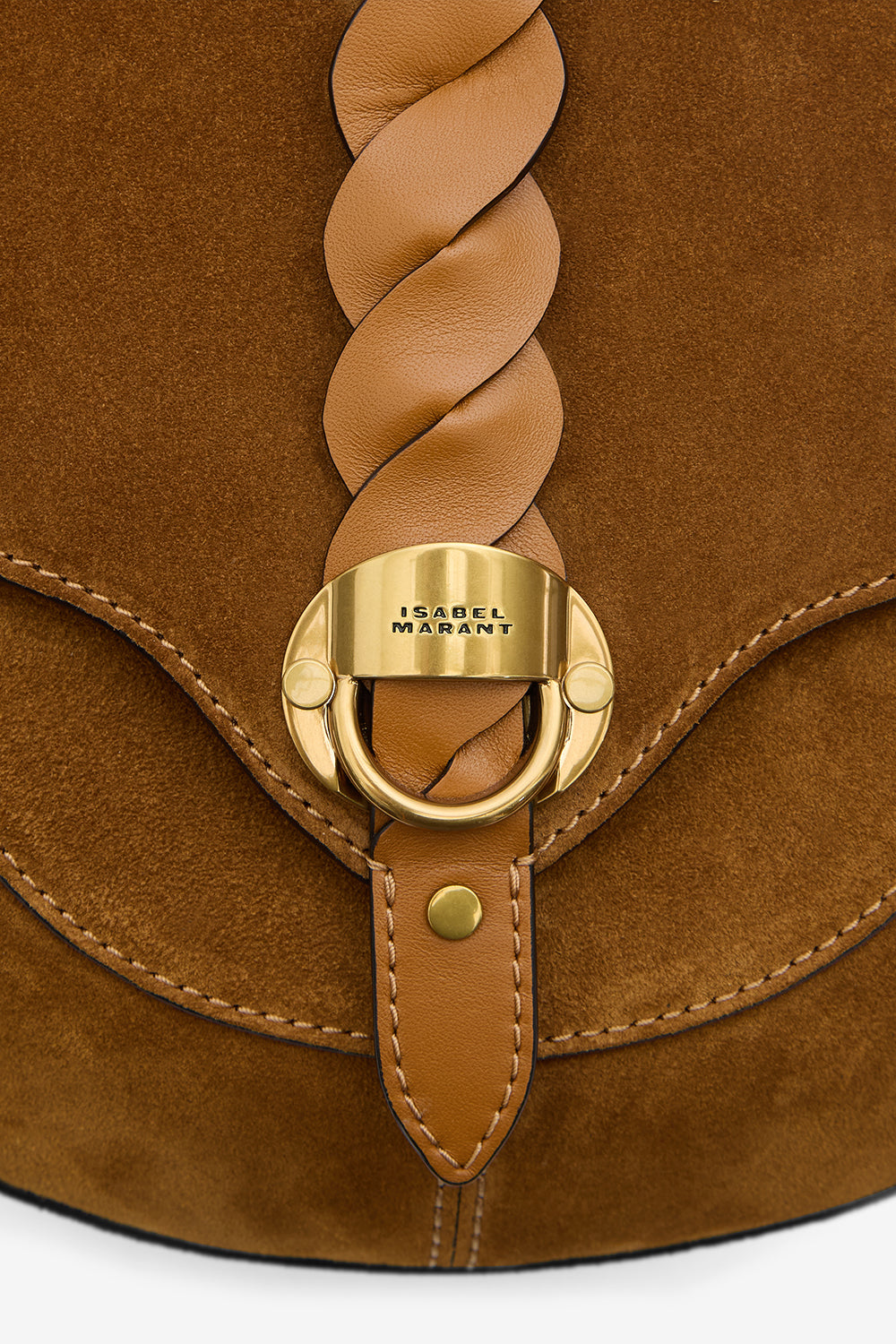 Altay small shoulder bag in suede leather - Cognac - Woman - 4