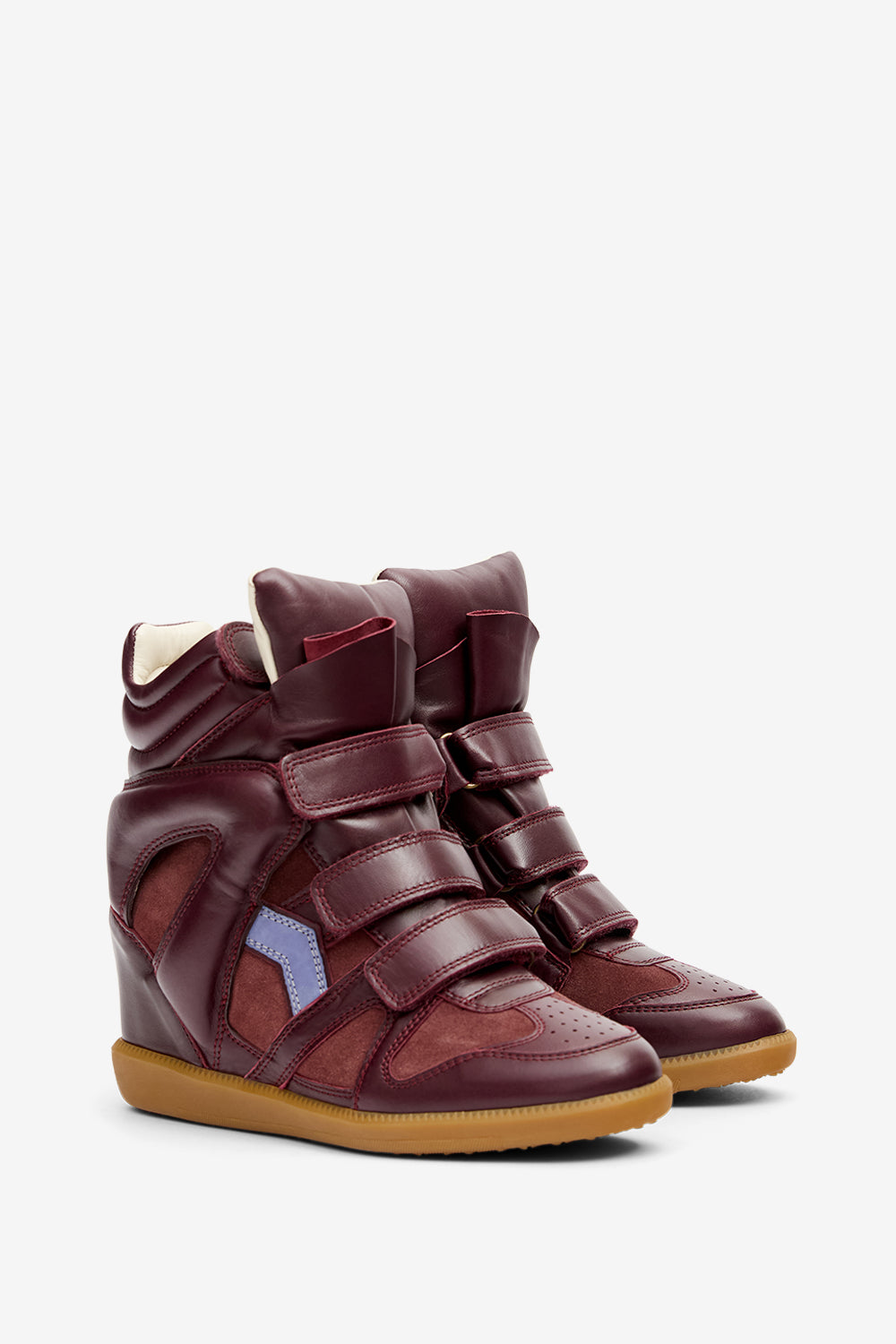 Bekett leather wedge sneakers - Plum-lavender - Woman - 3