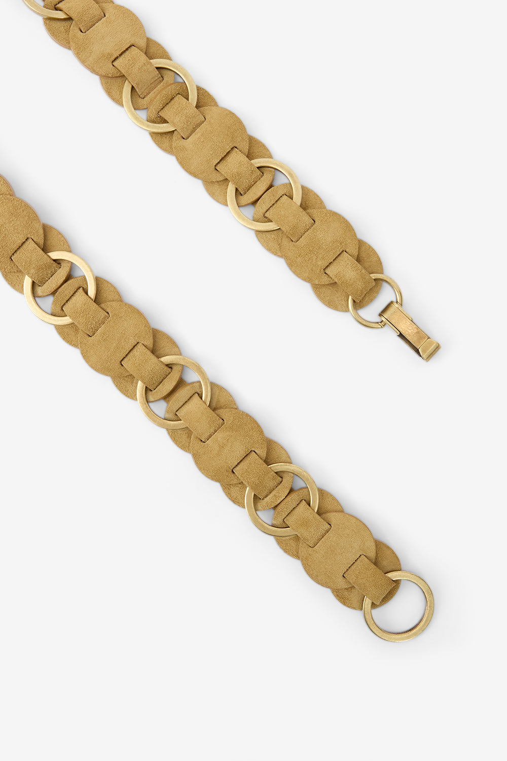 Lota belt interlaced with rings and suede leather - Beige - Woman - 3