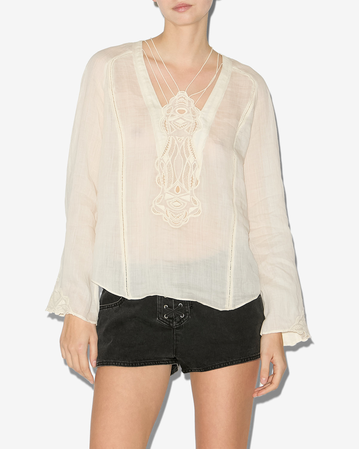 Luna blouse Woman Ecru 5