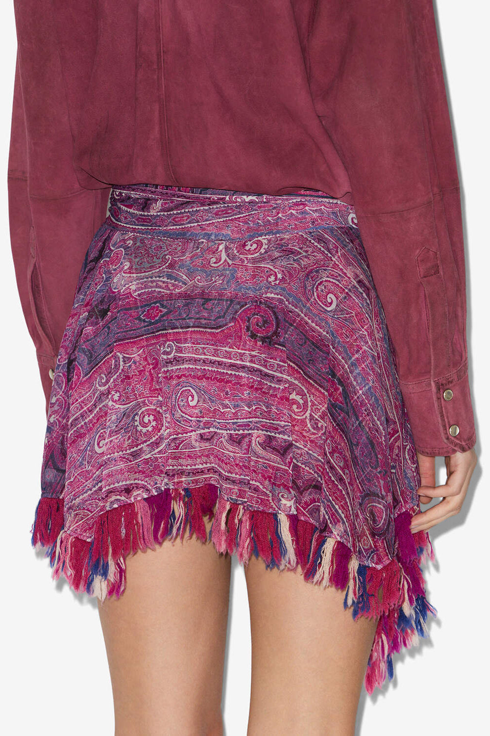 Dova draped printed elasticated tulle skirt - Pink - Woman - 5