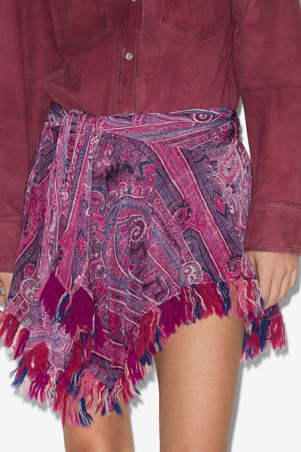 Dova draped printed elasticated tulle skirt - Pink - Woman - 4