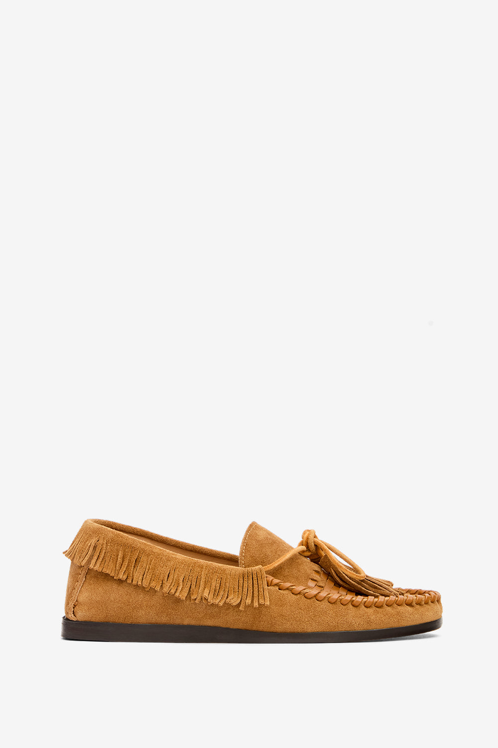Fitza fringed leather loafers - Cognac - Woman - 1