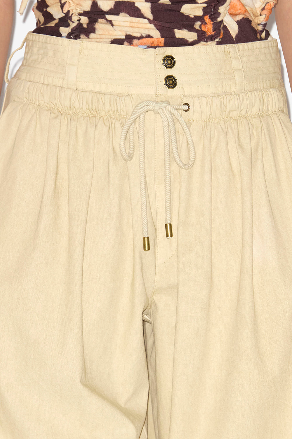 Pantalon loose inaya à fronces - Écru - Woman - 3