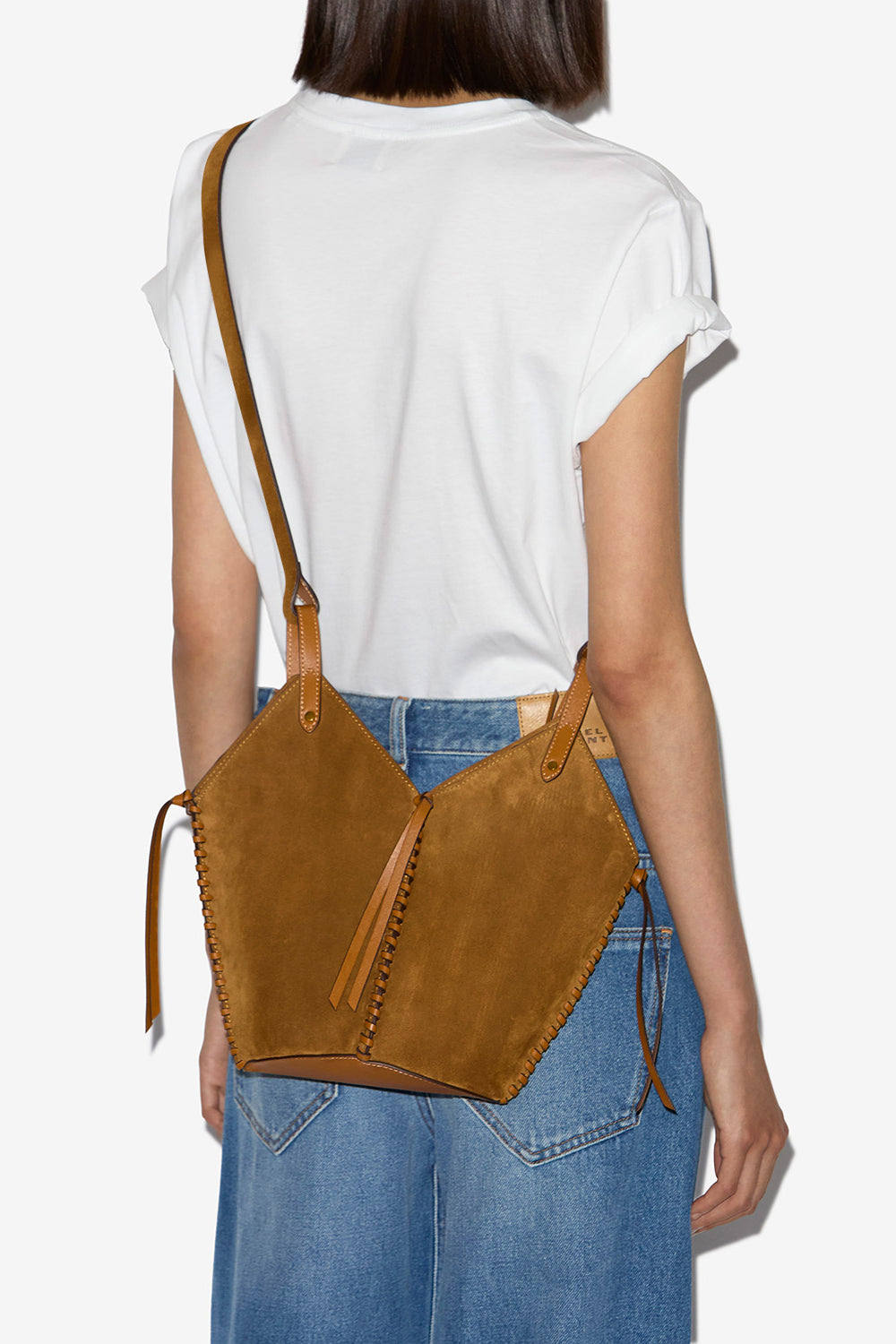 Tampa mini suede leather bucket bag - Cognac - Woman - 2