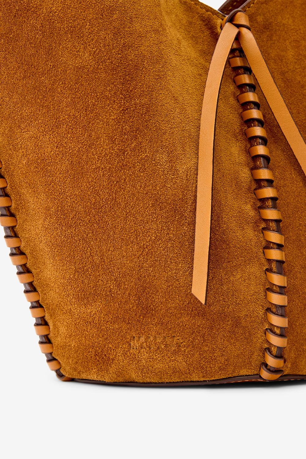 Tampa mini suede leather bucket bag - Cognac - Woman - 4