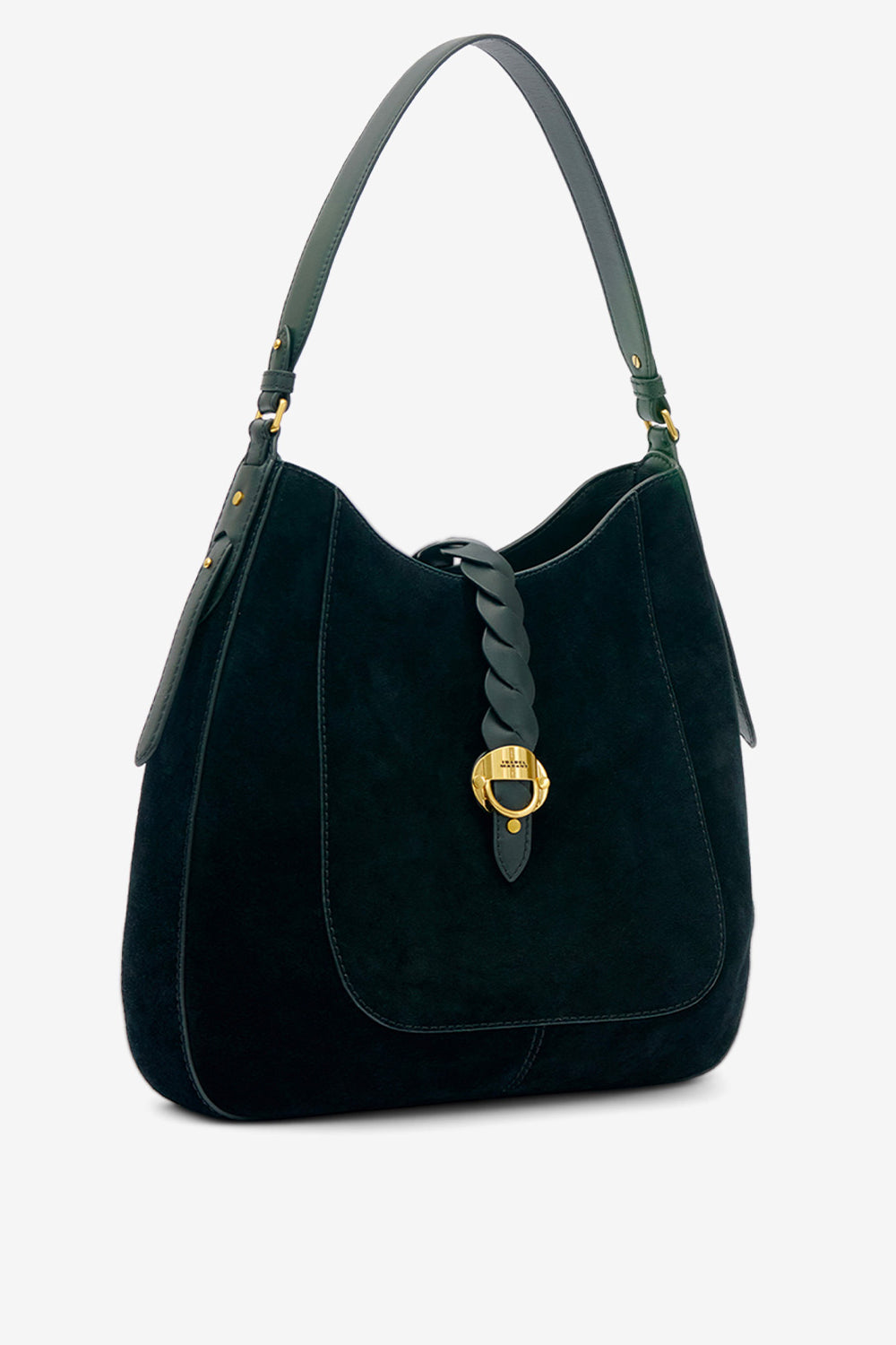 Altay hobo suede calfskin leather bag - Black - Woman - 4