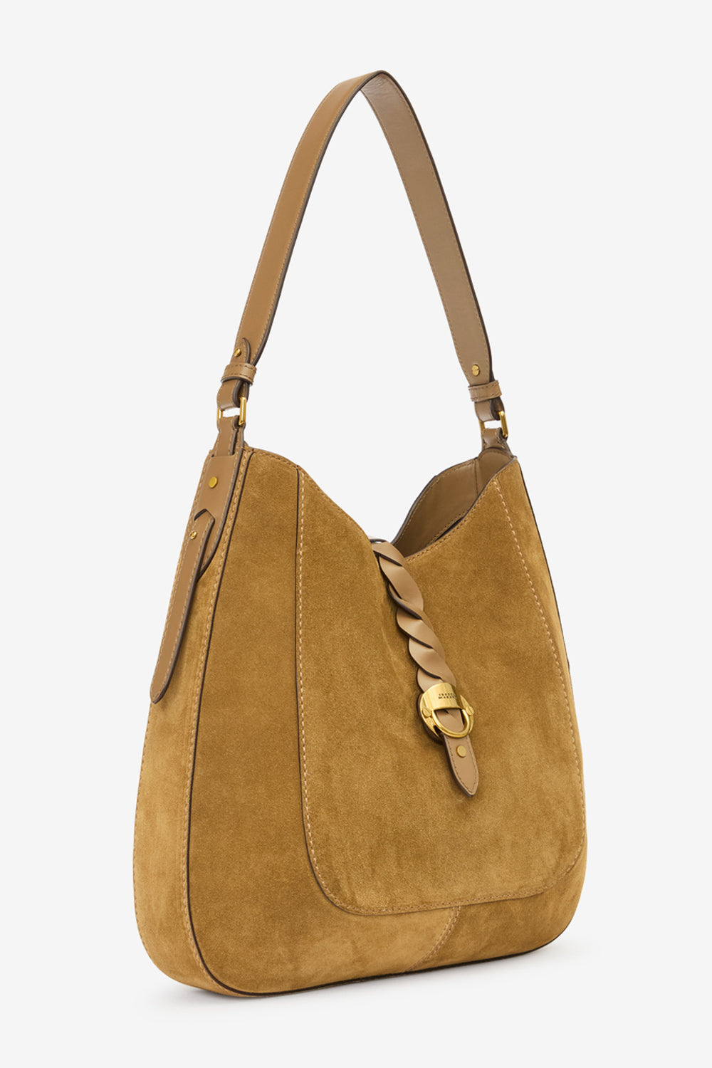 Altay hobo suede calfskin leather handbag - Taupe - Woman - 4