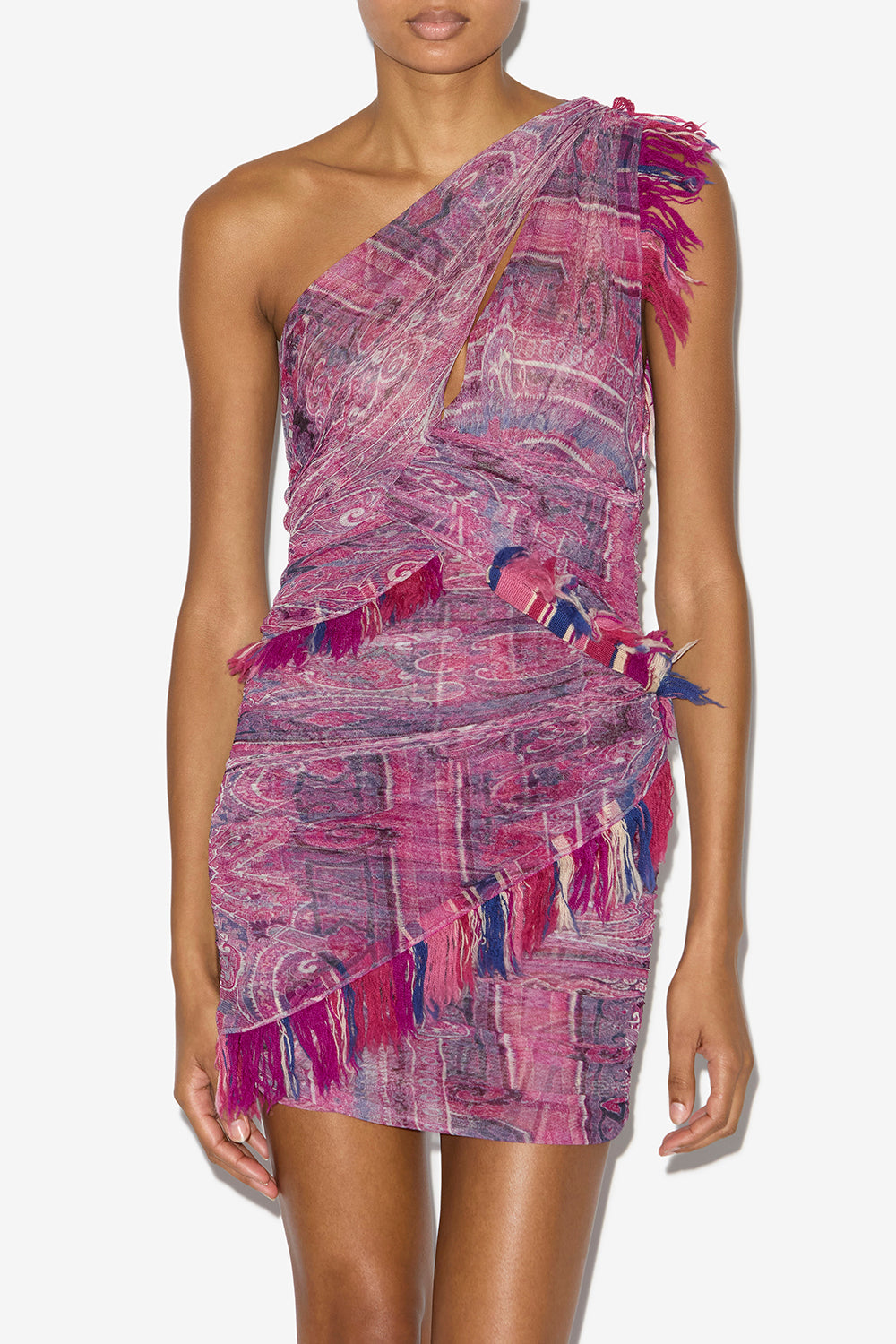 Dessia asymmetrical printed tulle dress - Pink - Woman - 4