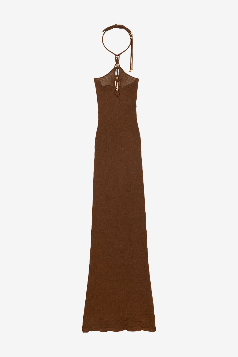 Eileen long fine knit dress - Bronze - Woman - 1