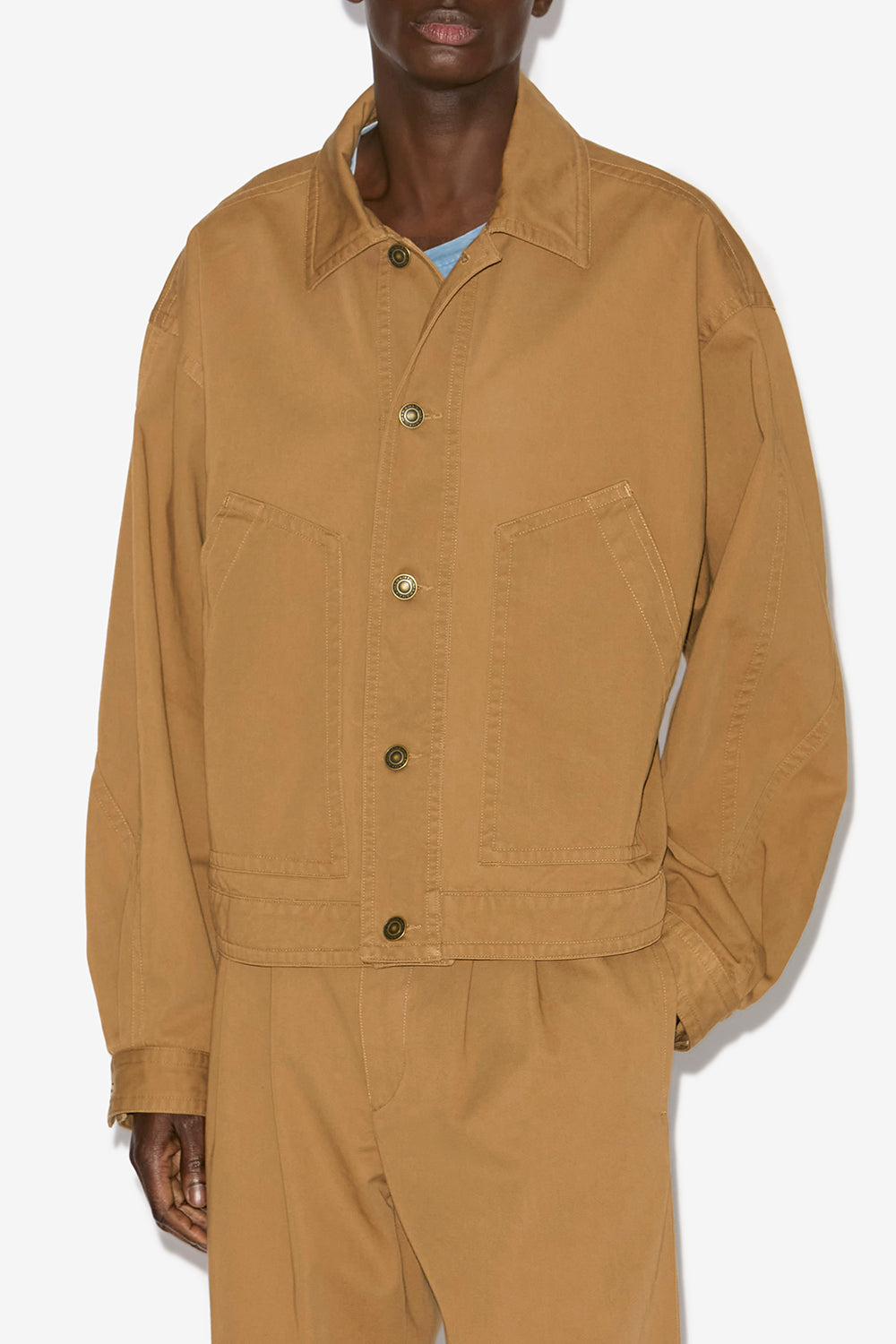 Forest short cotton jacket - Toffee - Man - 4