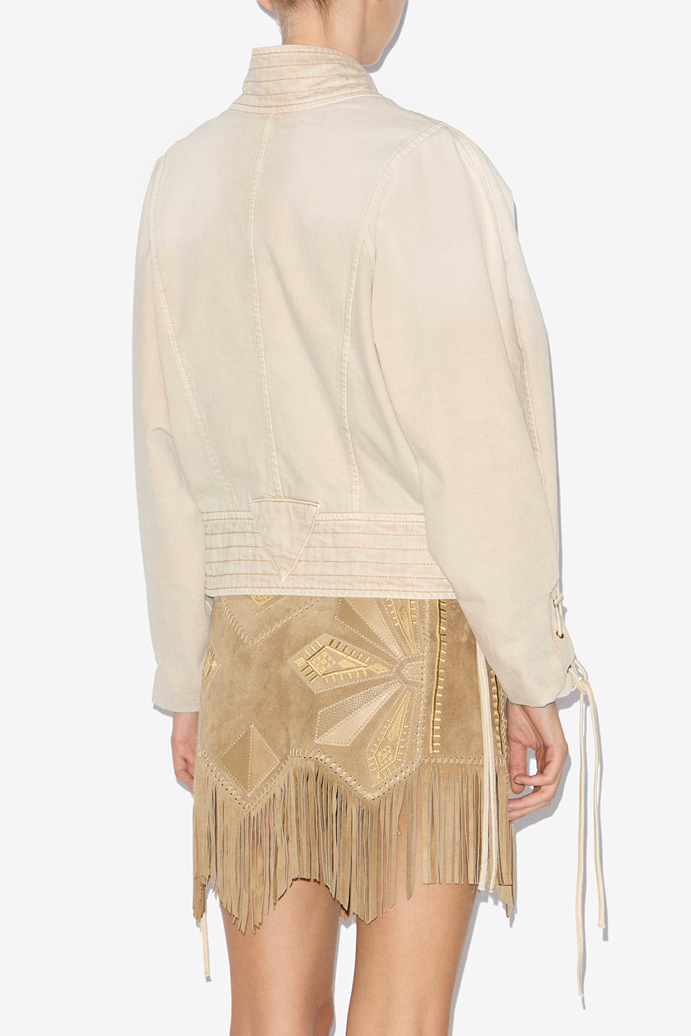 Edina デニム製 ショートジャケット - 生成り - Woman - 5