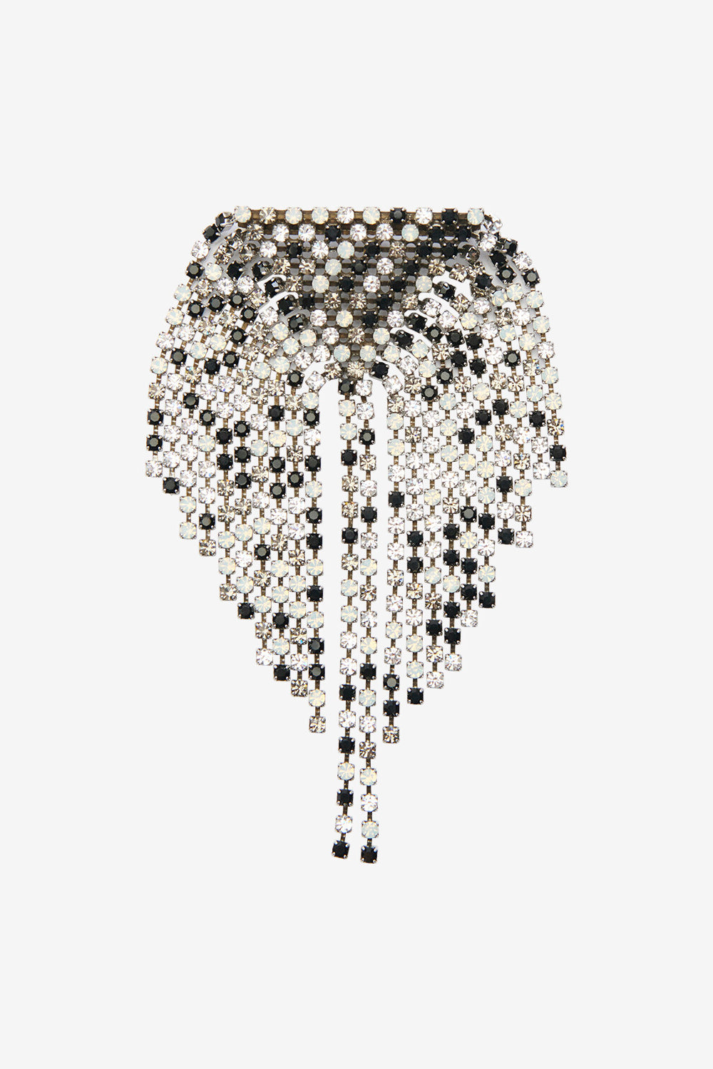 Faye stone brooch - Black and silver - Woman - 1