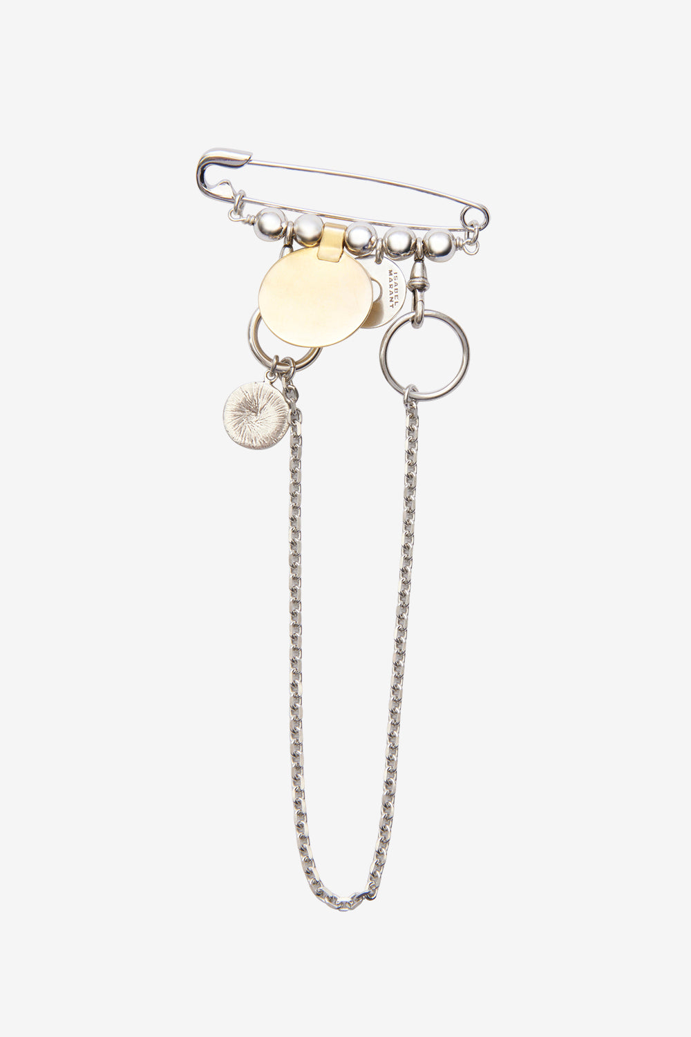 Bonnnie chain and tassel brooch - Silver-gold - Woman - 1