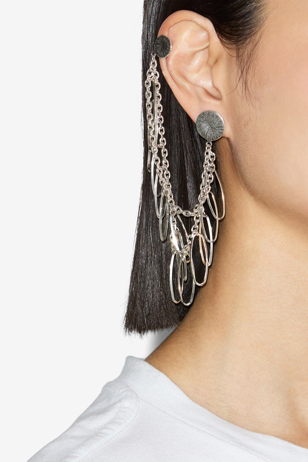 Grace double earring - Silver - Woman - 2