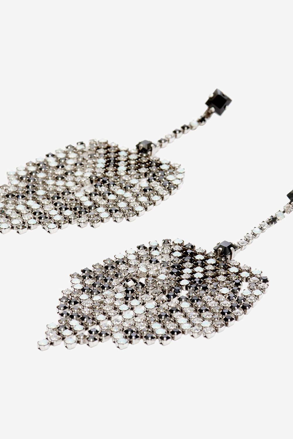 Faye pendant earrings - Black and silver - Woman - 3