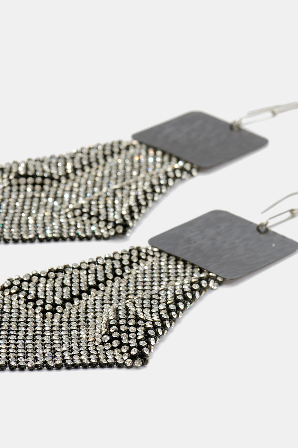 Ava pendant earrings - Black and silver - Woman - 3