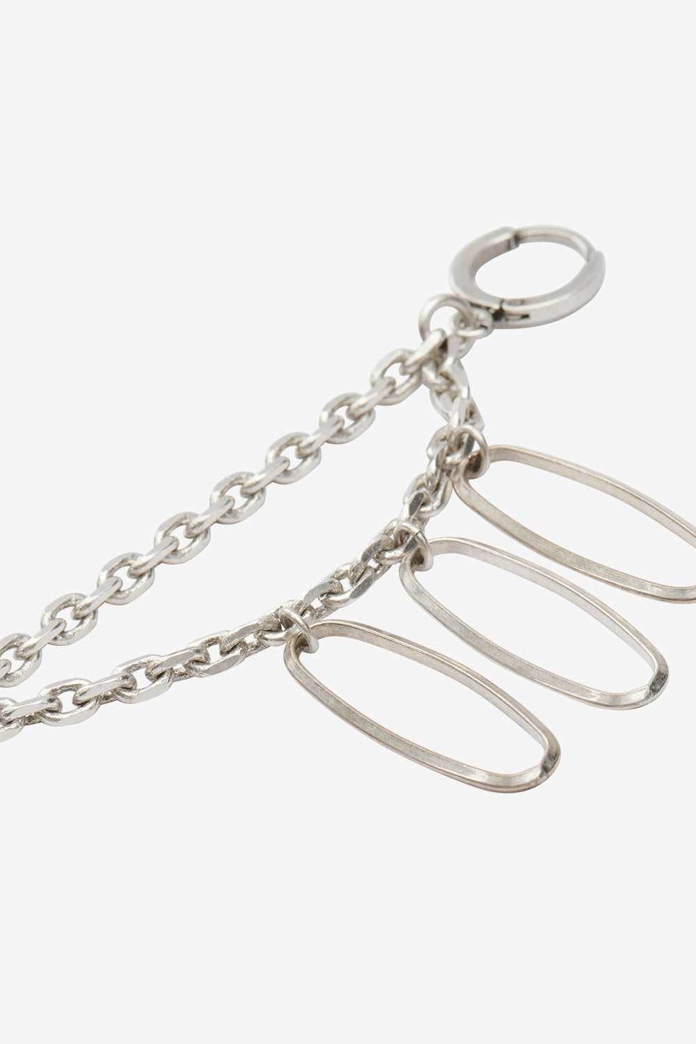Grace man double hoop earring - Silver - Man - 3