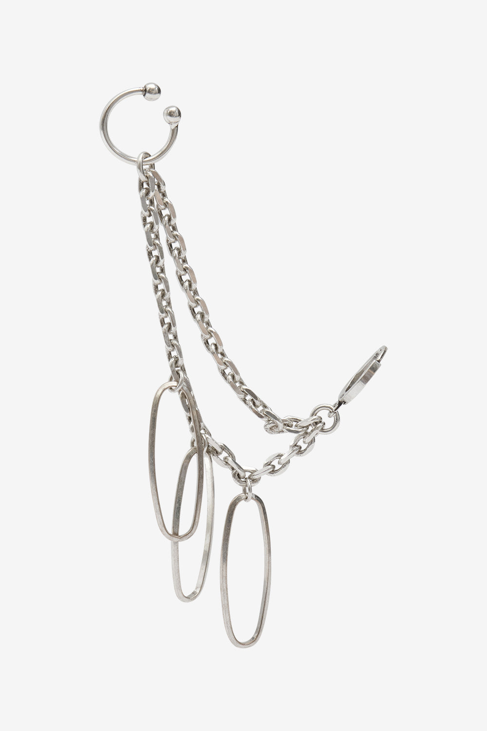 Grace man double hoop earring - Silver - Man - 1