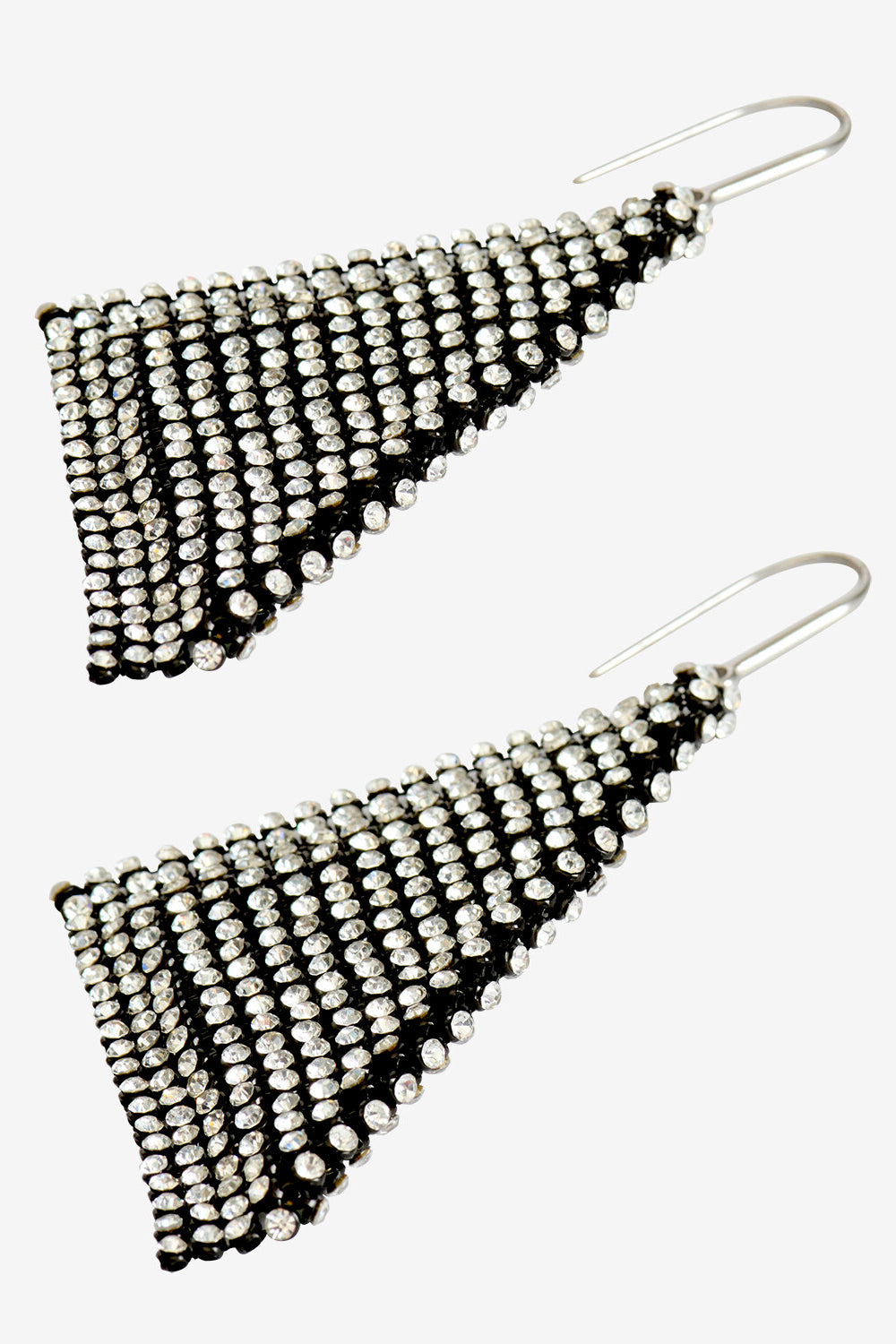 Ava pendant earrings - Black and silver - Woman - 3