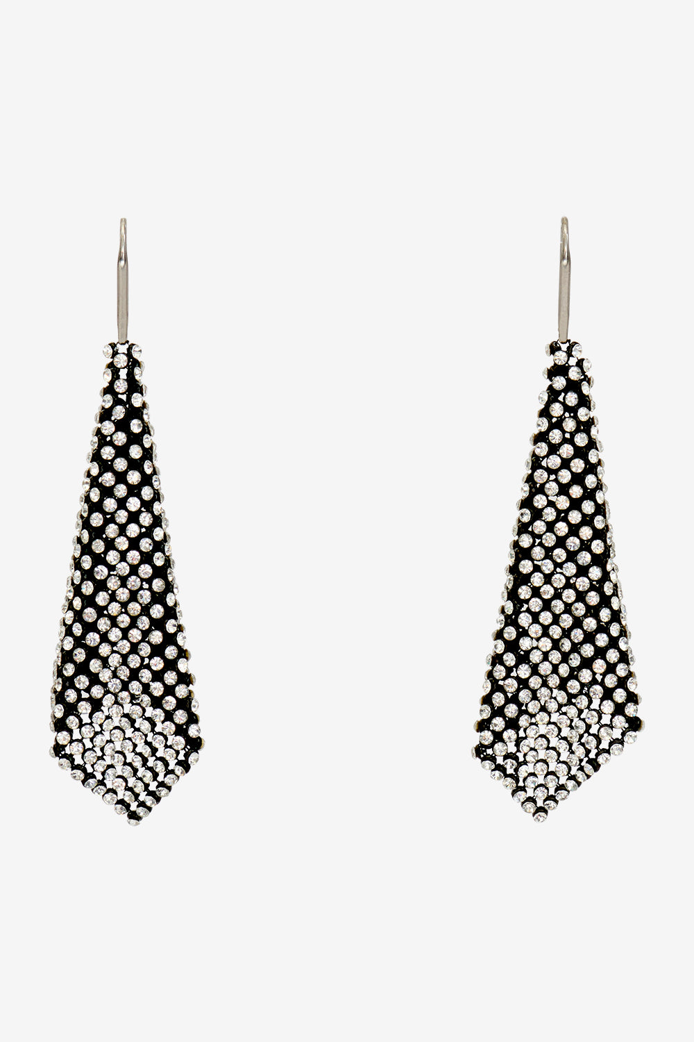 Ava pendant earrings - Black and silver - Woman - 1